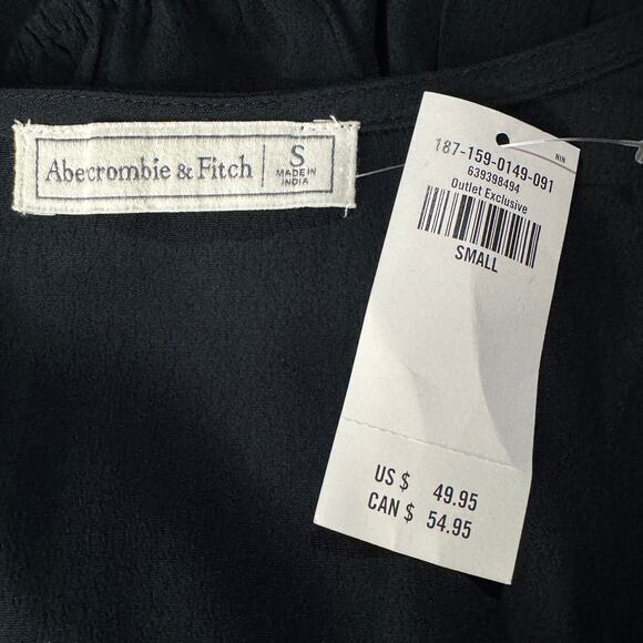 Abercrombie & Fitch Small Mini Wrap Dress Long Sleeve Surplice V-Neck A-Line - Picture 8 of 10